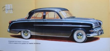 Opel Kapitaen Modelprogram 1955 Carbrochure (8962)